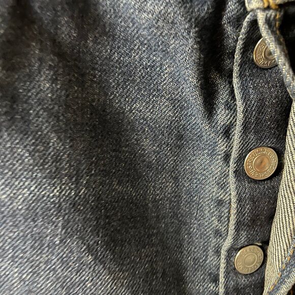 Vintage Levi’s 501 Distressed Dark Wash Cut Off Denim Shorts 27-28” Waist GUC - Picture 9 of 11